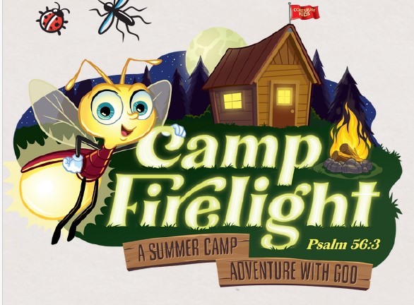 A summery camp adventure with God under the stars with fireflies.