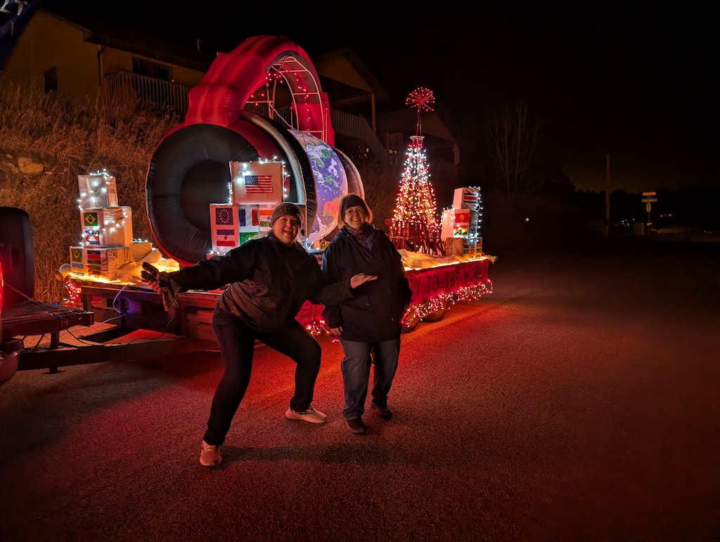 KSLT at the Christmas parade